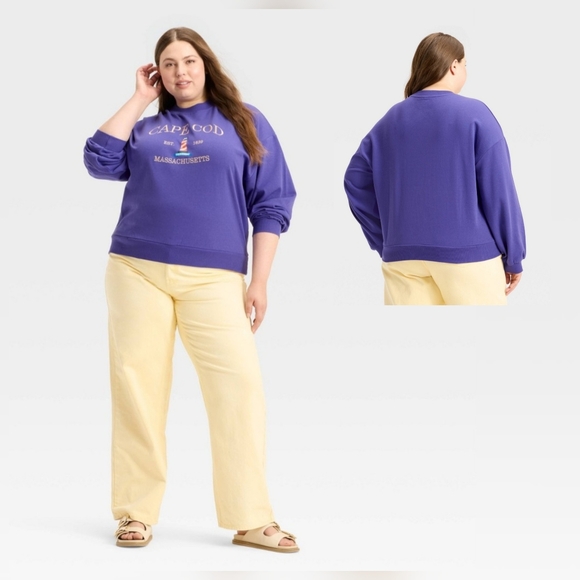 NEW! Women's Cape Cod Graphic Sweatshirt Size 1X - Picture 1 of 10